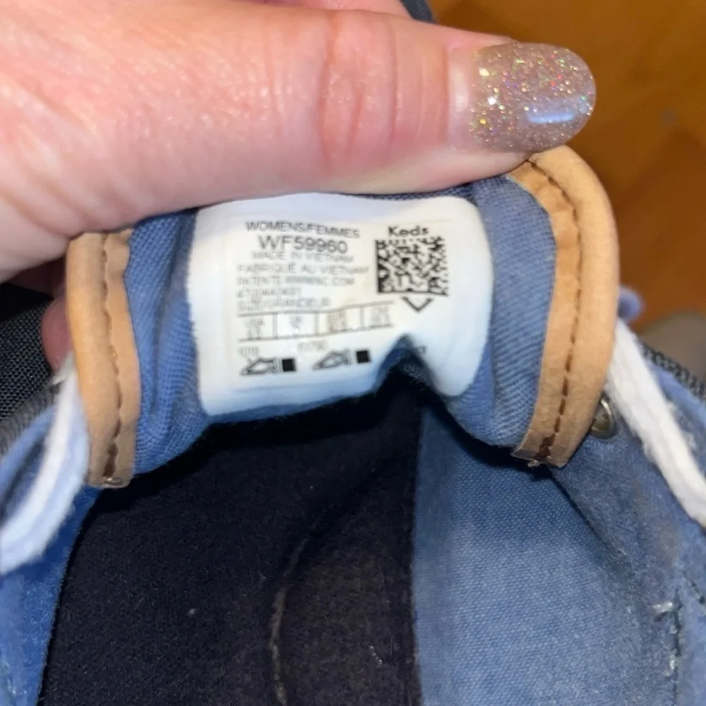 Keds women’s navy blue canvas dream foam memory sneakers size 9.5